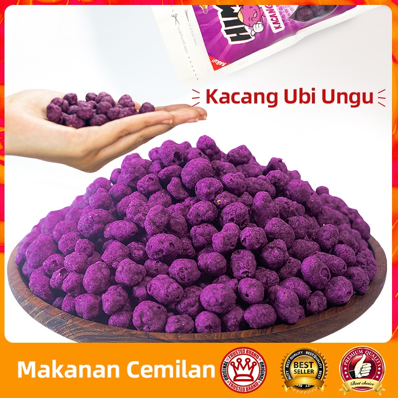 

HIMAWARI Kacang ubi ungu snack 150gr himawari kacang tanah kupas dibalut tepung ubi ungu