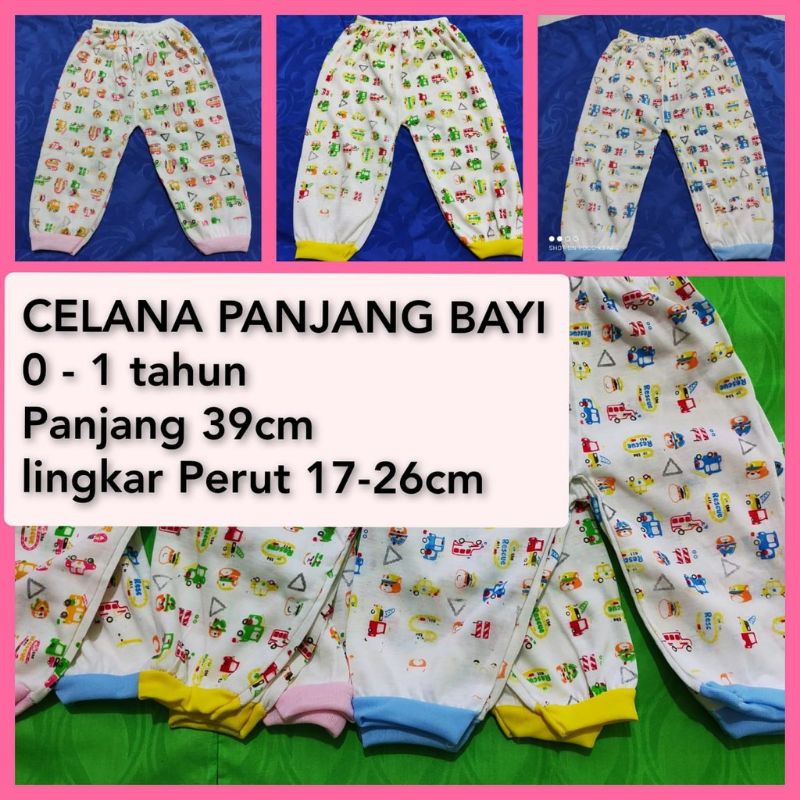 PROMO 12Pcs CELANA BAYI MURAH CELANA PANJANG BAYI CELANA PENDEK BAYI PEREMPUAN LAKI CELANA POP OMPOL BAYI new born Nyaman