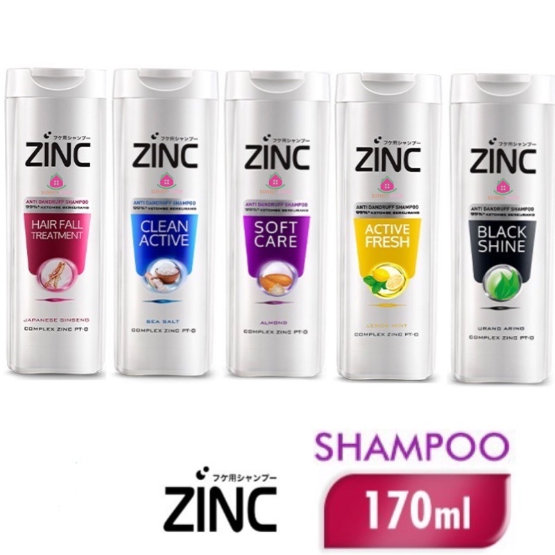 Zinc Shampo anti Ketombe 170 ml All Variant ORIGINAL-BPOM