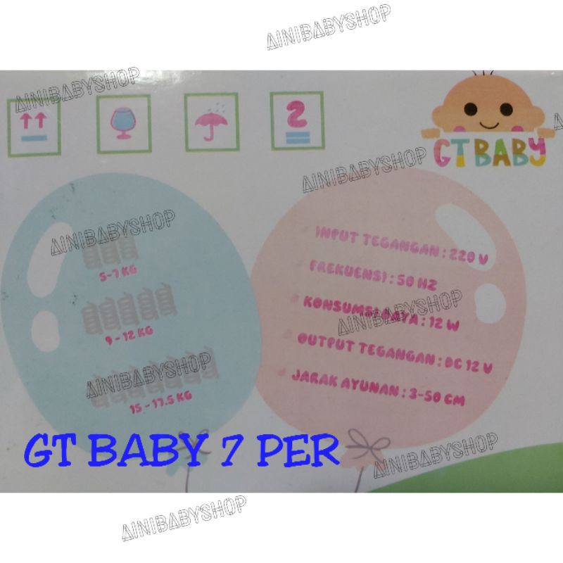 Paket Ayunan Listrik Portable GT Baby/WJ Baby dan Tiang chrome stainless