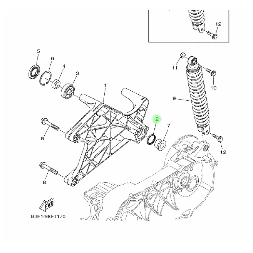 KARET SIL SEAL TUTUP BEARING SWING ARM FORK NMAX N MAX NEW 2020 XEON KARBU ORIGINAL YGP 93106-28801