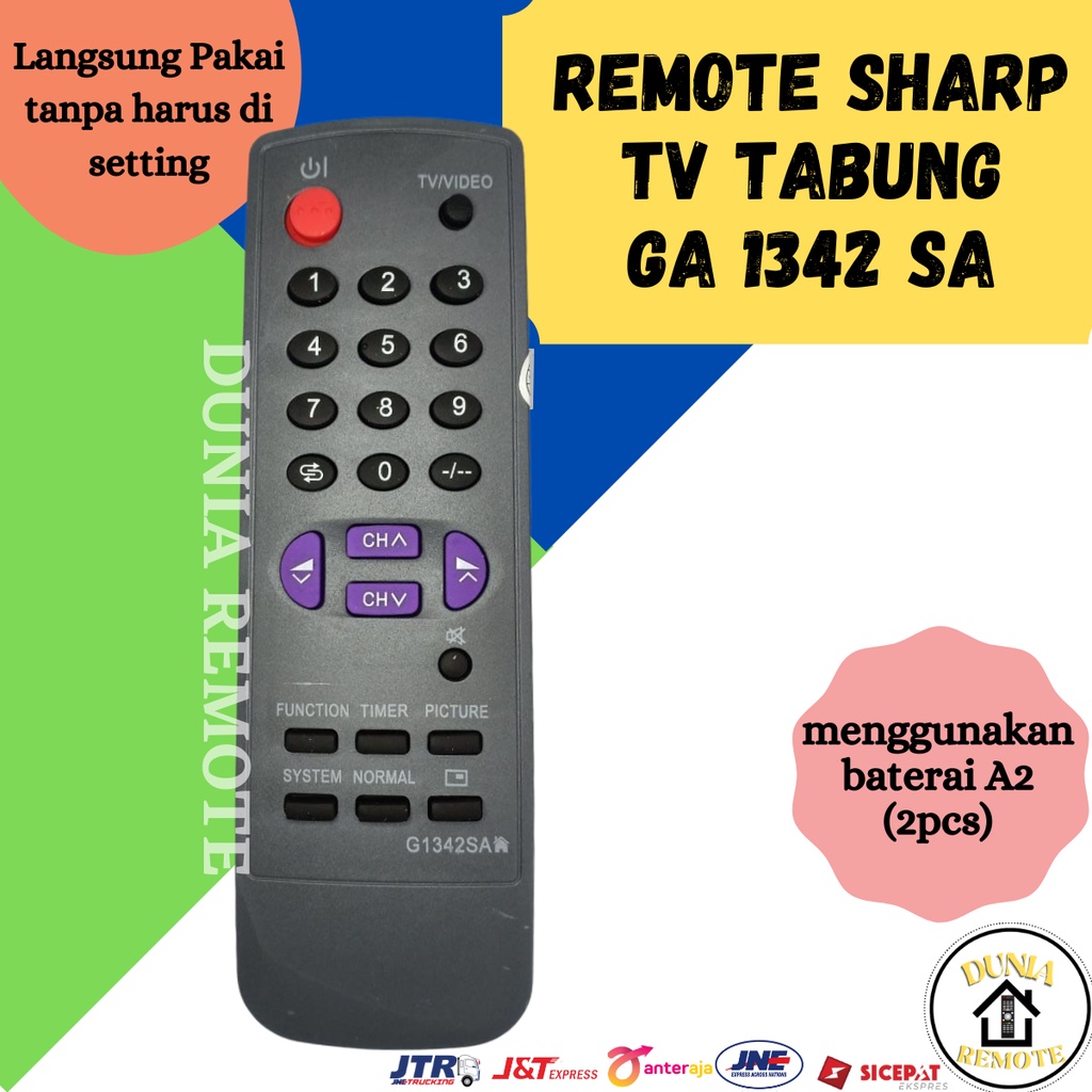 Remot / Remote SHARP TV TABUNG ALEXANDER Piccollo iioottoo SLIM FLAT SERIES no setting