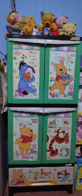 Promo New Year Container Karakter Anak  Container Pintu Laci Plastik Container Bcsc B-242l Pooh/kst