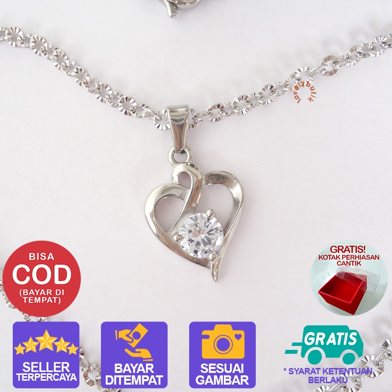 Lovelybutik kalung Titanium Anti Karat 4smar4 Kalung Wanita Titanium Model Terbaru Cw