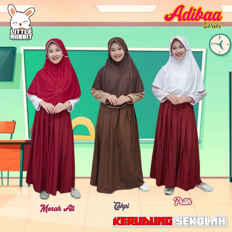 [TERLARIS] KERUDUNG SEKOLAH ANAK / JILBAB PITA SERUT BRANDED ORIGINAL