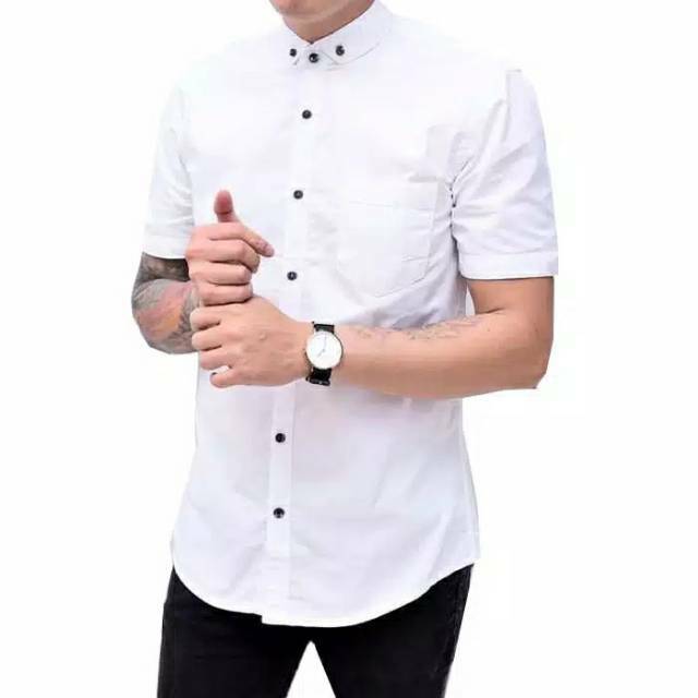 KEMEJA PRIA MENS POLOSAN LENGAn PENDEK COOLMAN PAKIAN PRIA CASUAL PAKAIAN DINAS PNS KERJA SIZE MLXL