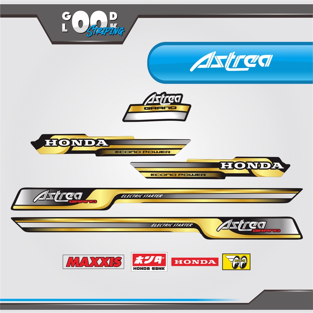 STRIPING ASTREA GRAND KLASIK RETRO / STRIPING ASTREA GRAND BULUS JEPANG JAPAN M4