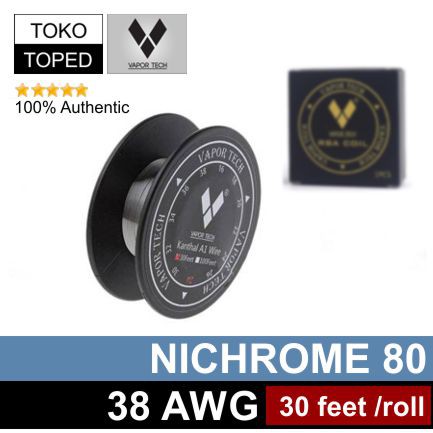 AN Authentic VT NI80 Wire 38 AWG | nichrome 80 kawat roll rol coil