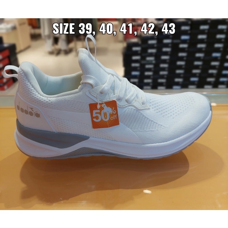 Ori Sale Sepatu Diadora Putih Runing Lari BENEDICT cowok