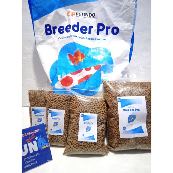 PELET IKAN / PELLET IKAN KOI PREMIUM BREEDER PRO 1mm/2mm dan 5mm REPACK 200/500/1000gr/1kg (Murah)