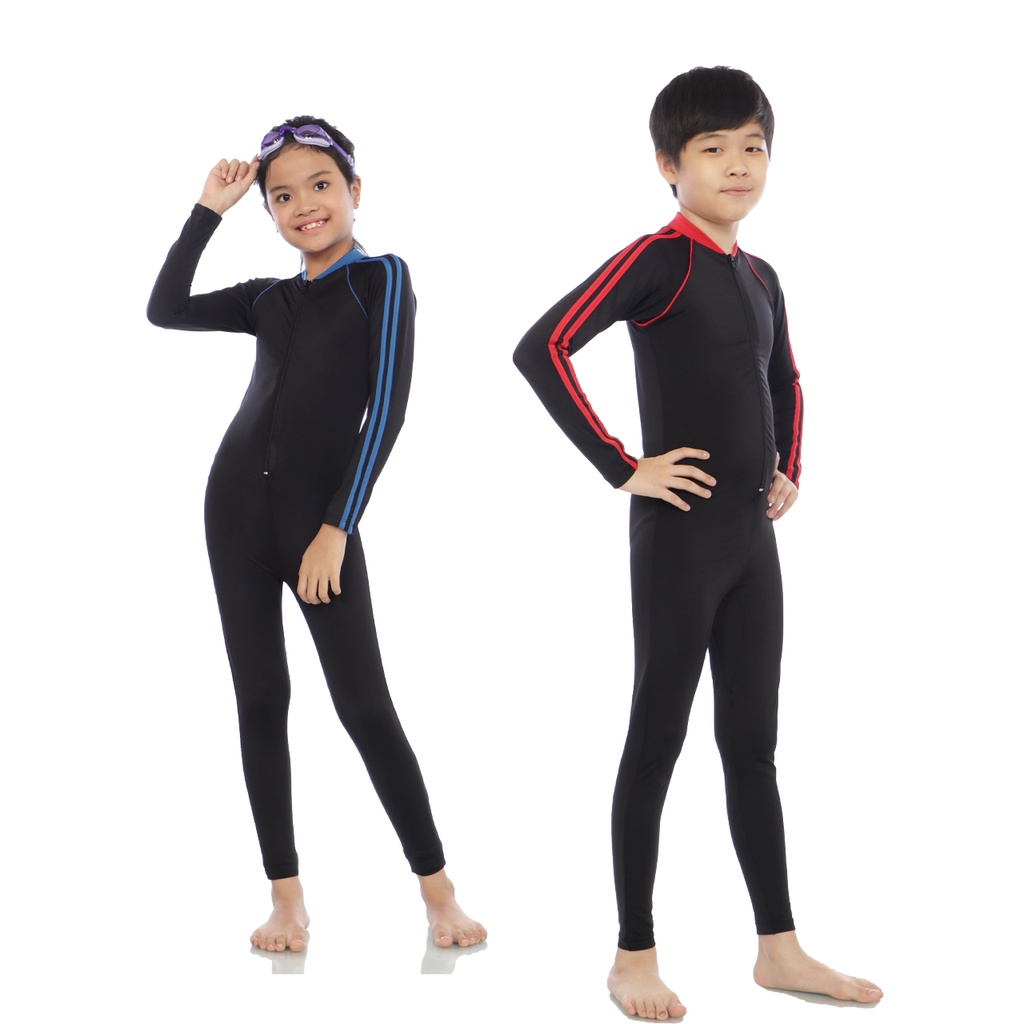 Baju Berenang Anak Sd Set Unisex Usia 6-12 Tahun