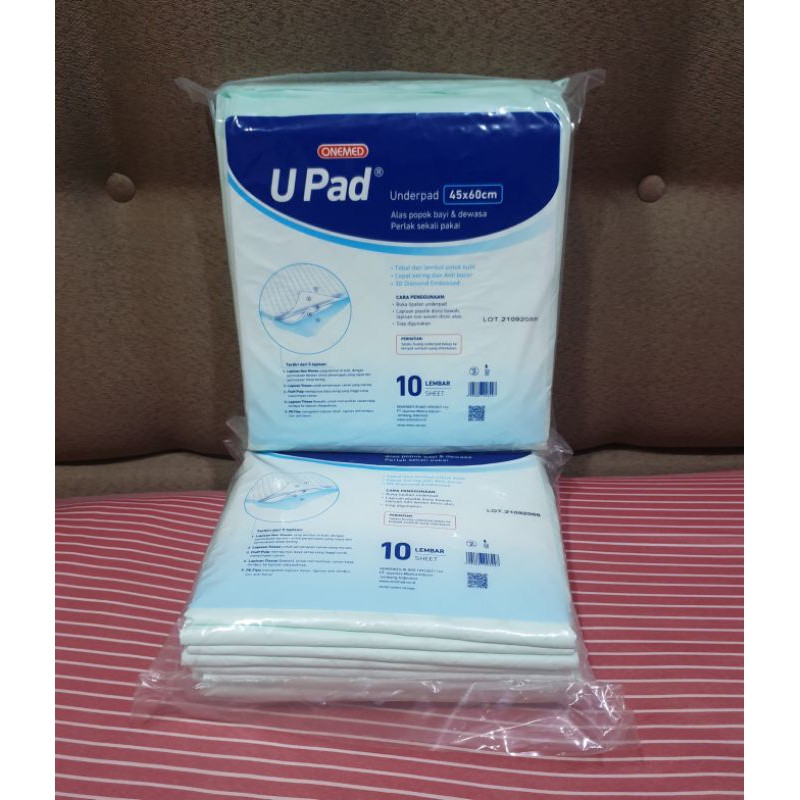 U PAD UNDERPAD 45 x 60 CM PERLAK SEKALI PAKAI ONEMED