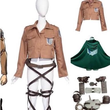 Terbaru Fullset Shingeli No Kyojin Attack On Titan Cosplay Anime - Coat,Jkt,Belt Non Cod