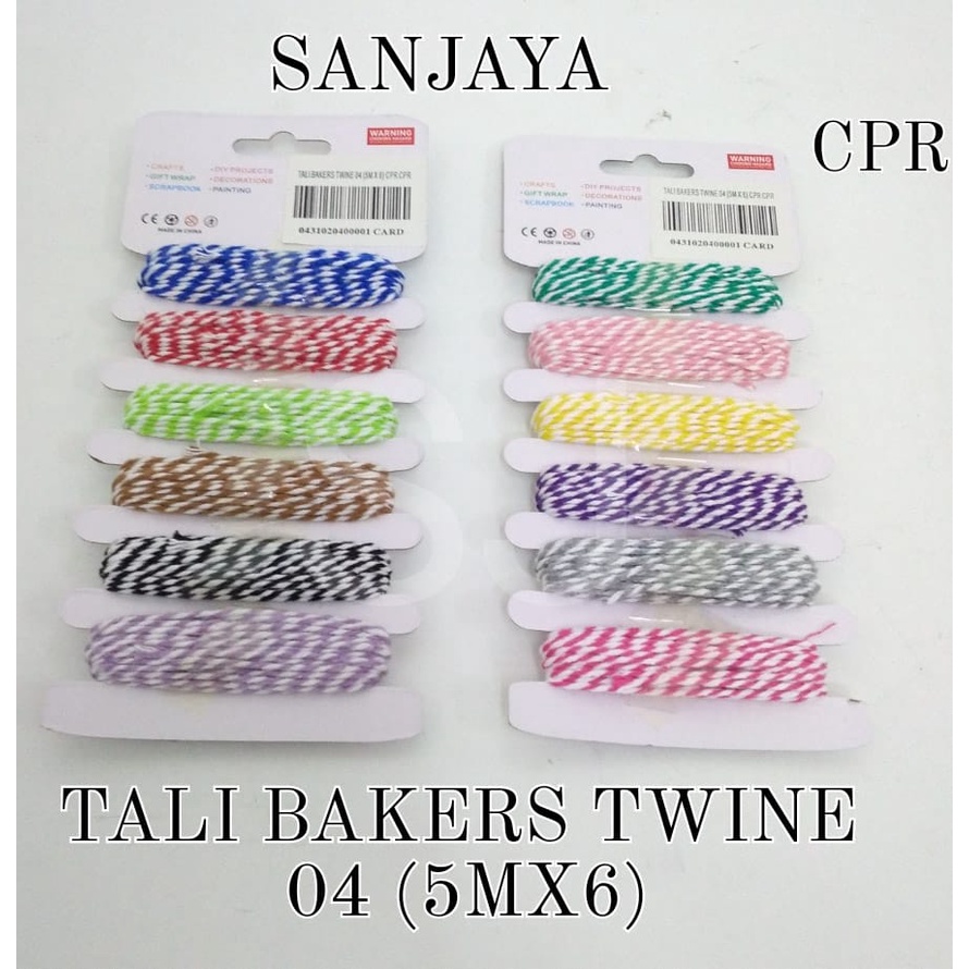 TALI IKAT KATUN / TALI KADO / TALI RAMI WARNA / TALI BAKERS TWINE 04 (5MX6) CPR (BAHAN KERTAS)