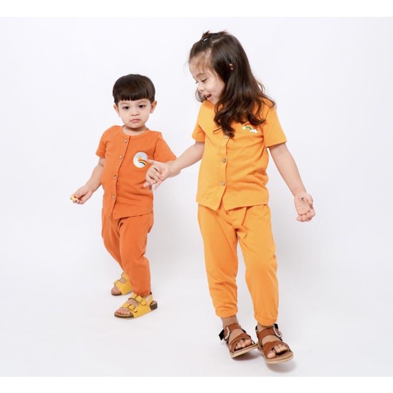 Setelan Cloud Starkids Unisex Size 2345Y / Setelan  Anak Bahan Kaos Katun Combed30S