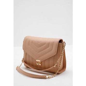 Raela Quilted Shoulder Bag Dusty Pink