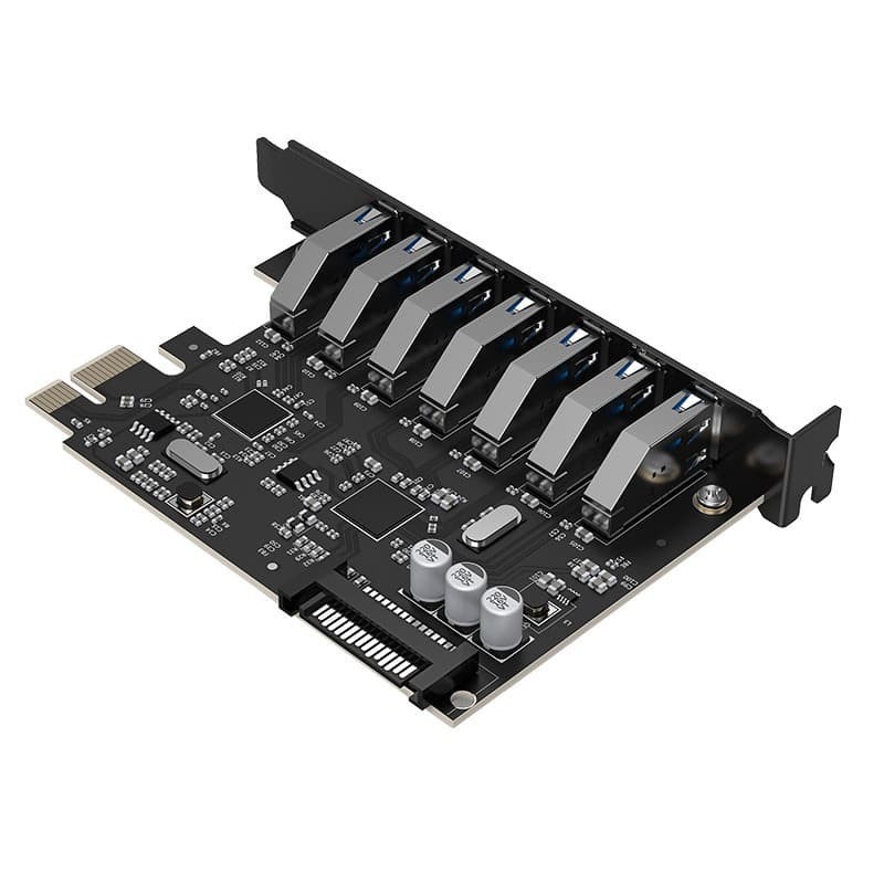 ORICO 7 Port USB3.0 PCI-E Expansion Card with Dual Chip - PVU3-7U