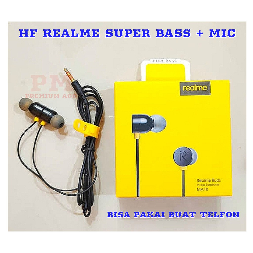 Headset Handsfree Realme QP001 - Earphone Realme MA10 Superbass