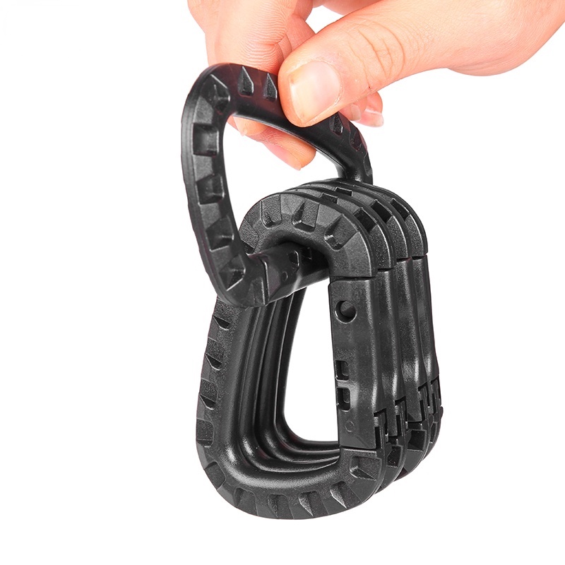 Carabiner D-Ring Taktis Ringan Untuk Gantungan Kunci / Tas Backpack / Climbing