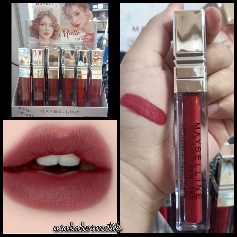 LIP GLOSS MATTE  MAYBELINE TUTUP BENING H.12PCS NO.ZG-1114