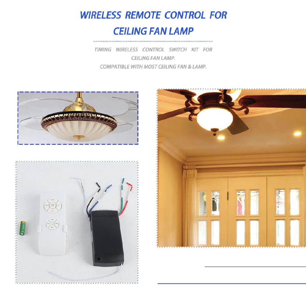 Bt 110 240v Ceiling Fan Lamp Remote Control Kit Timing Wireless Control Switch Shopee Indonesia