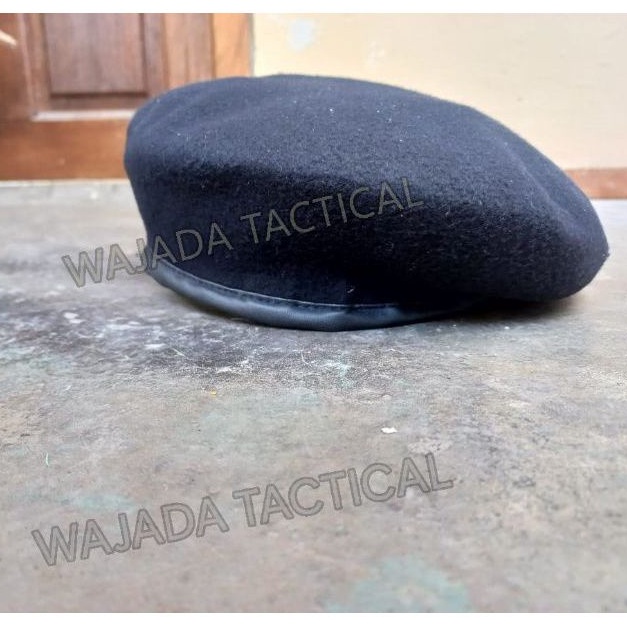 Baret Banser Plus Emblem Baret Hitam