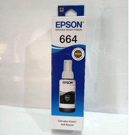 Tinta Printer EPSON T664 Black ORIGINAL Garansi Resmi