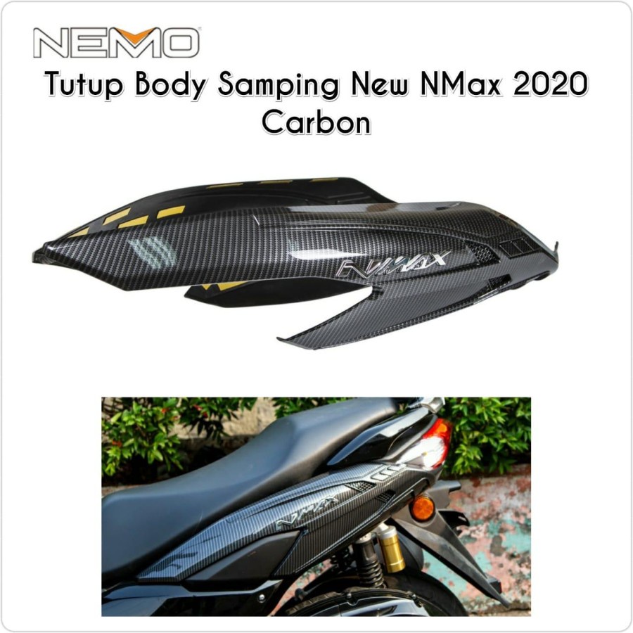 TUTUP BODY SAMPING NMAX 2020 CARBON NEMO COVER BODY ALL NEW NMAX 2020 2021