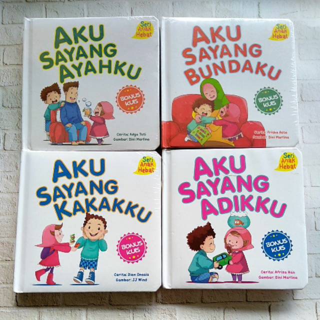 Boardbook SAH Aku Sayang Ayahku || Aku Sayang Bundaku || Aku Sayang Kakakku || Aku sayang Adikku