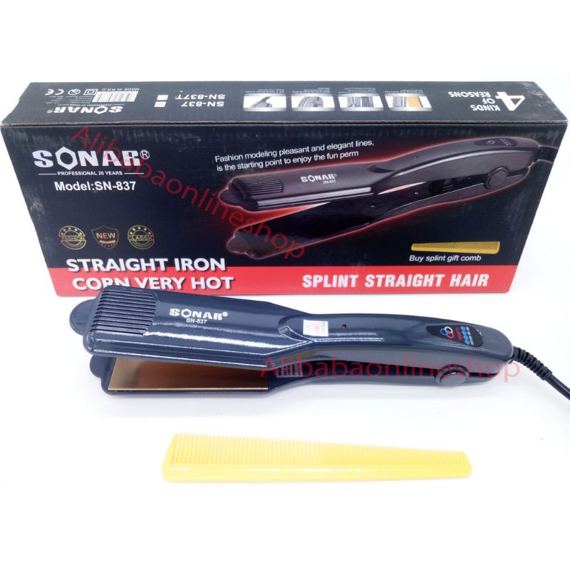 Catok Rambut Lurus Sonar SN-837/Catok 2 in 1/Pelurus Rambut Profesional/Alat Catok Rambut Murah
