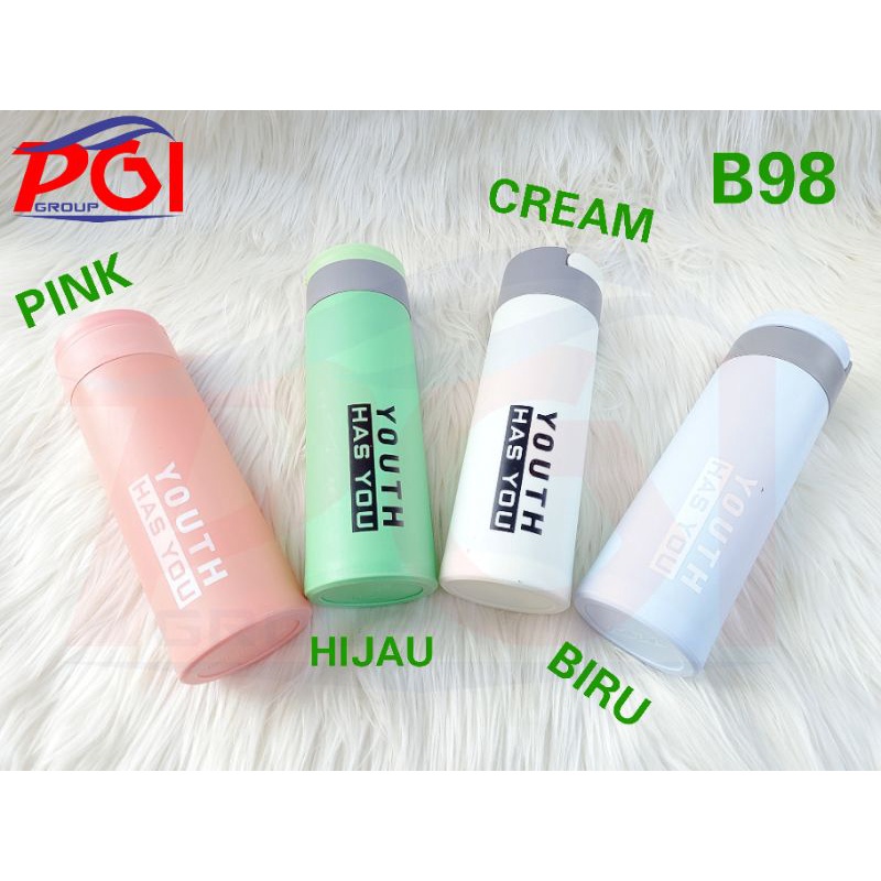 B ( B98 ) BOTOL KACA YOUTH HAS YOU / BOTOL MINUM / KWALITAS TERBAIK