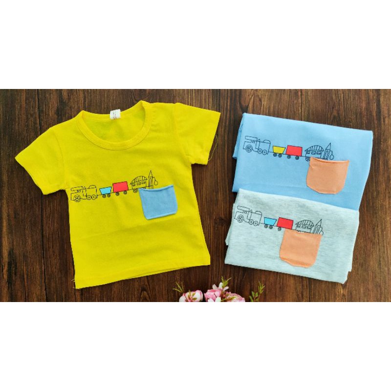 Kereta Api Saku / Kaos Import Anak Perempuan Usia 1/2 - 2 TH / Pakaian Anak Import / Grosir Baju Ana