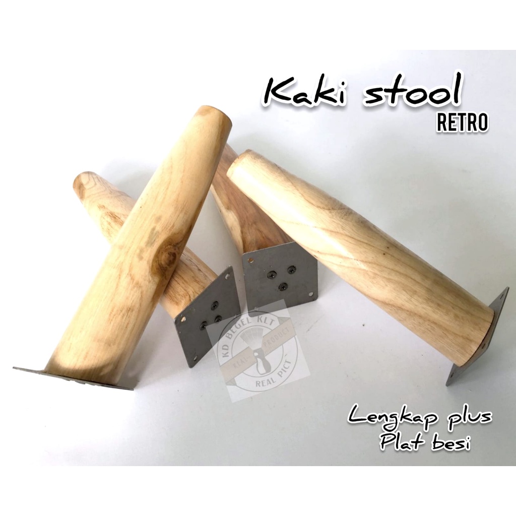 kaki stool retro jati plus plat | kaki sofa stool tanduk