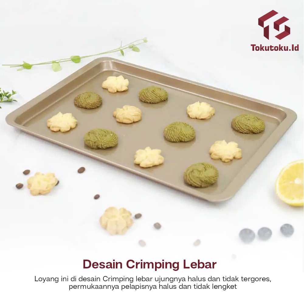 Oven Tray Loyang Kue Kering Anti Lengket Microwave Baking Pan Non Stick