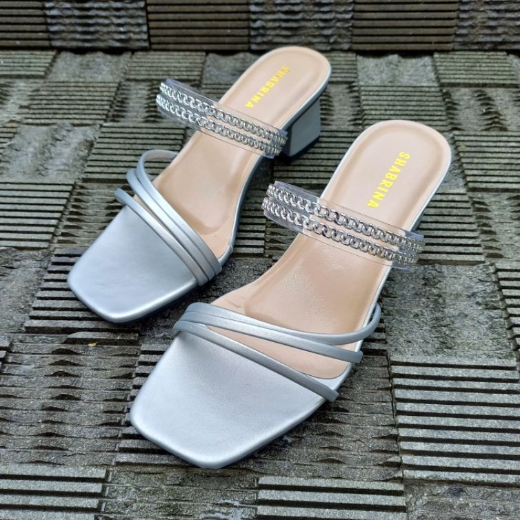 Shabrina Cynthia Silver Sepatu Big Size Jumbo 41-45