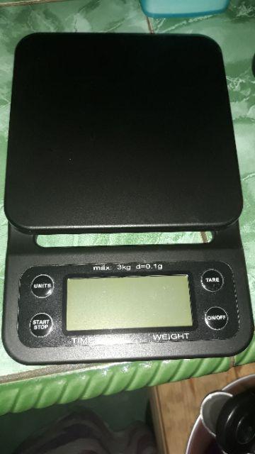 Timbangan Digital Timer Kopi 3 Kg 0.1 Gr Scale Sanbei - Tbntimer001