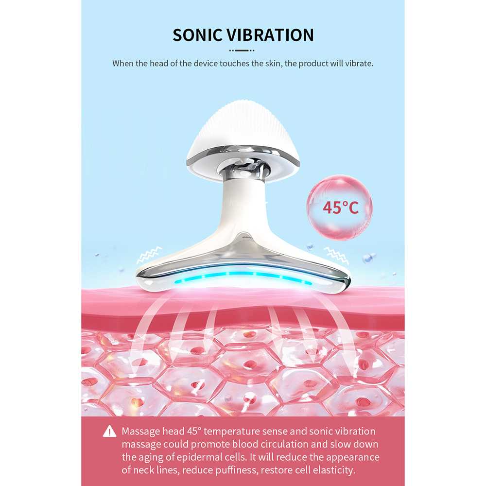Alat Setrika Wajah leher Terapi Kecantikan LED Photon Pemijat Perawatan Kulit Anti Anging keriput ANLAN Neck Face Beauty Device 3 Colors LED Photon Therapy Skin Tighten Reduce Double Chin Anti Wrinkle Remove Skin Care Tools-5