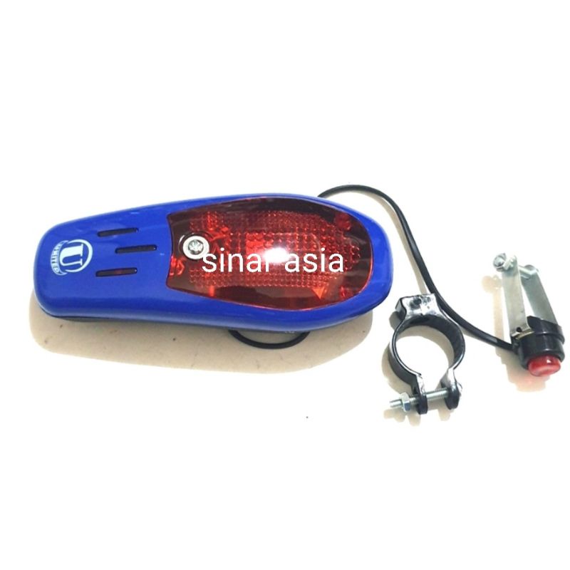 Klakson sirine sepeda BK181 merk United atau Taya ( 8 suara + lampu) - tanpa baterai