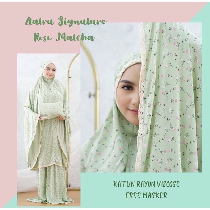 Mukena Travel Zlatra Signature Rose Matcha