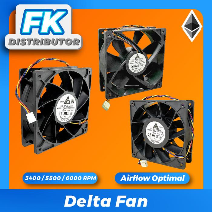 Delta Fan 3400 / 5500 / 6000 RPM - Mining Rig Fan