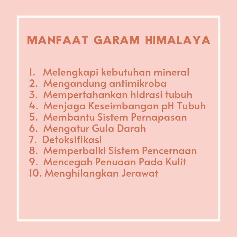 Himalayan Rock Salt Coarse Garam Himalaya Pink Kristal Kasar 1 kg