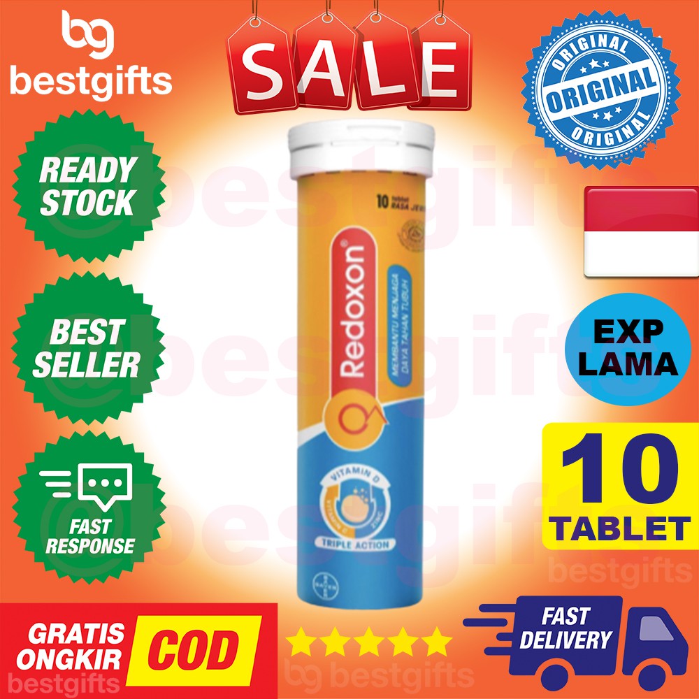 REDOXON VITAMIN C 1000 MG ZINC RASA JERUK IMUN KEKEBALAN DAYA TAHAN TUBUH ANTIOKSIDAN FLU 10 TABLET