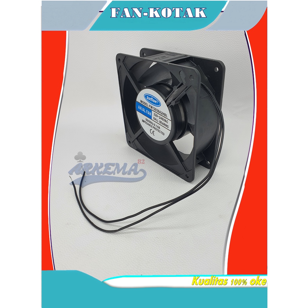 FAN SHOW CASE 12CM X 12CM 220VOLT | MOTOR DINAMO KIPAS KOTAK PENDINGIN CONDENSOR KULKAS DLL