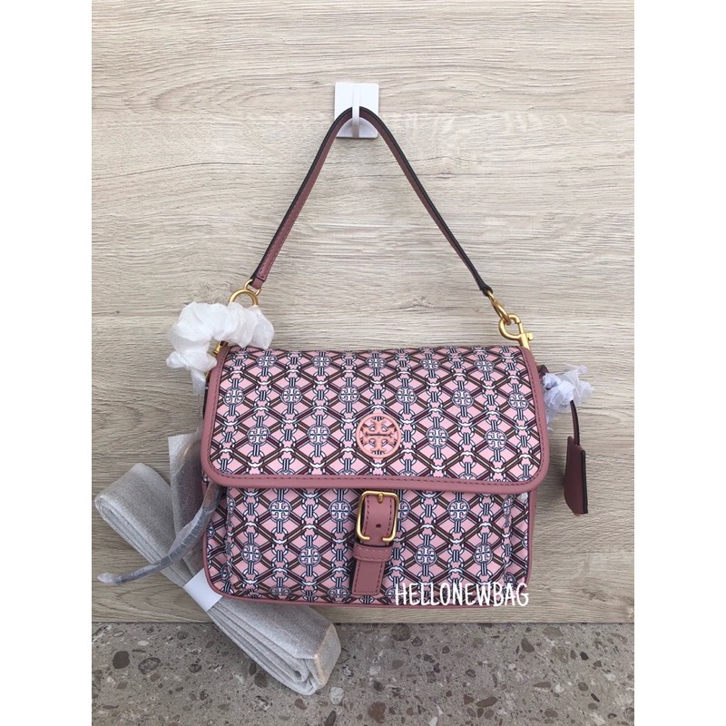 Tas TB original - Tory Burch piper printed crossbody in pink medalion