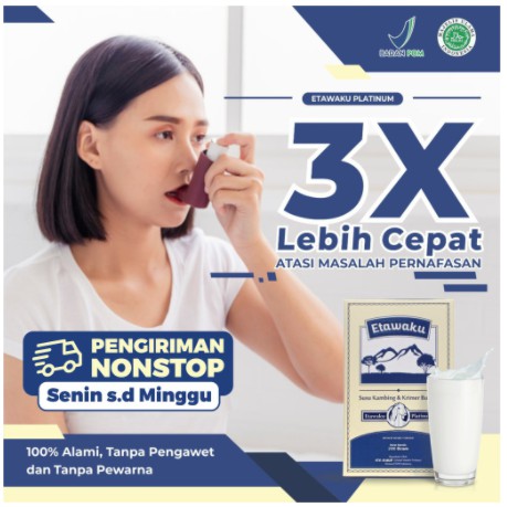 

Susu Kambing Etawaku Platinum Original 100% Asli Untuk Memelihara Kesehatan Paru Paru/TBC/ASMA/Solusi Pernafasan/ Nyeri Sendi dan Tulang Official Shop Siap Kirim Seluruh Indonesia