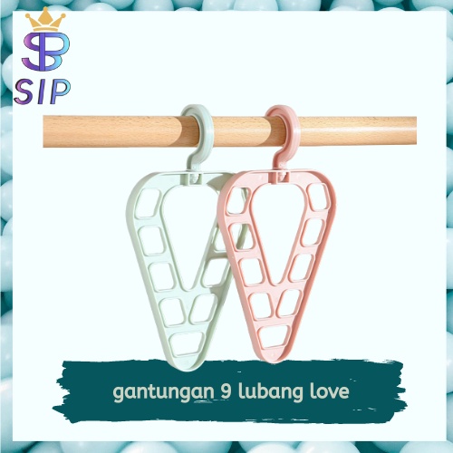 MAGIC HANGER 9 IN 1 LOVE / GANTUNGAN BAJU AJAIB 9 LUBANG / GANTUNGAN BAJU 9IN1 / HANGER LEMARI GANTUNGAN