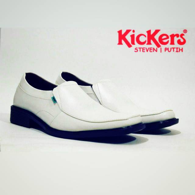 Sepatu Pantofel Pria Kickers Putih Fomal Kantoran Kondangan Harga Termurah Asli Real Picture