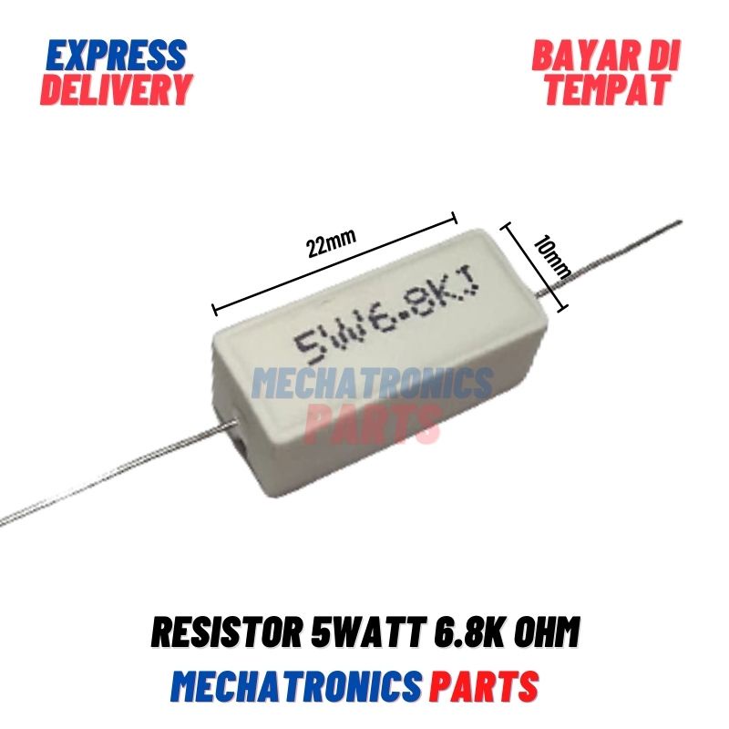 [PAS-9317] RESISTOR 5WATT 6.8K