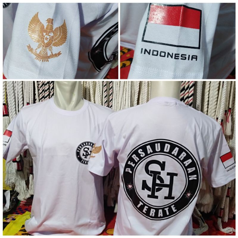 kaos simple psht putih,baju pencak silat