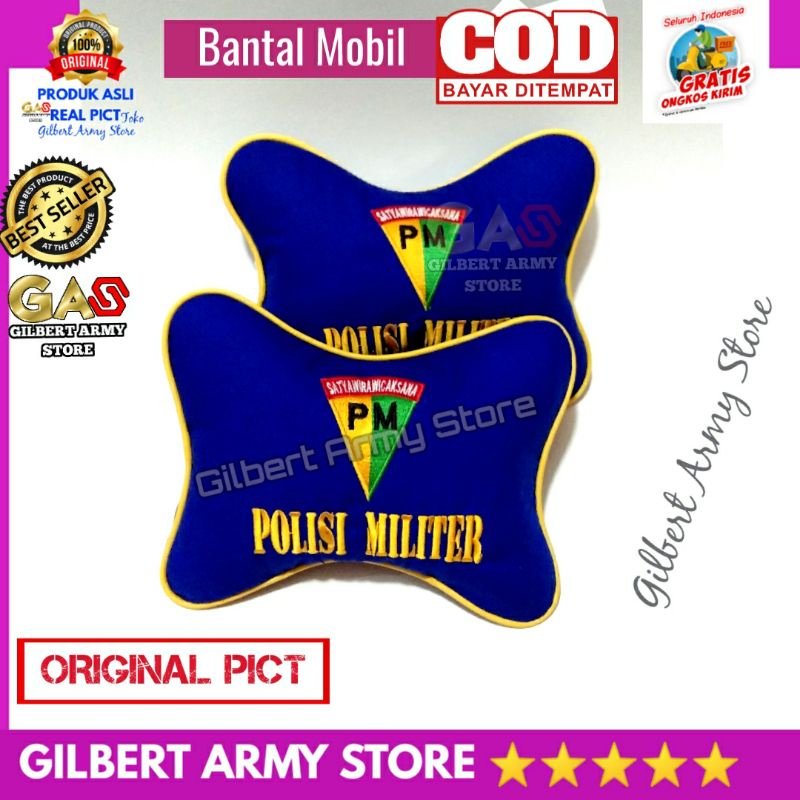 Grosir Bantal MOBIL loreng logo Kesatuan TNI POLRI kopassus Kostrad Unifil Polisi Militer Siliwangi Infanteri Persit Polisi PM  Bareskrim Brimob Raider Gilbert Army Store